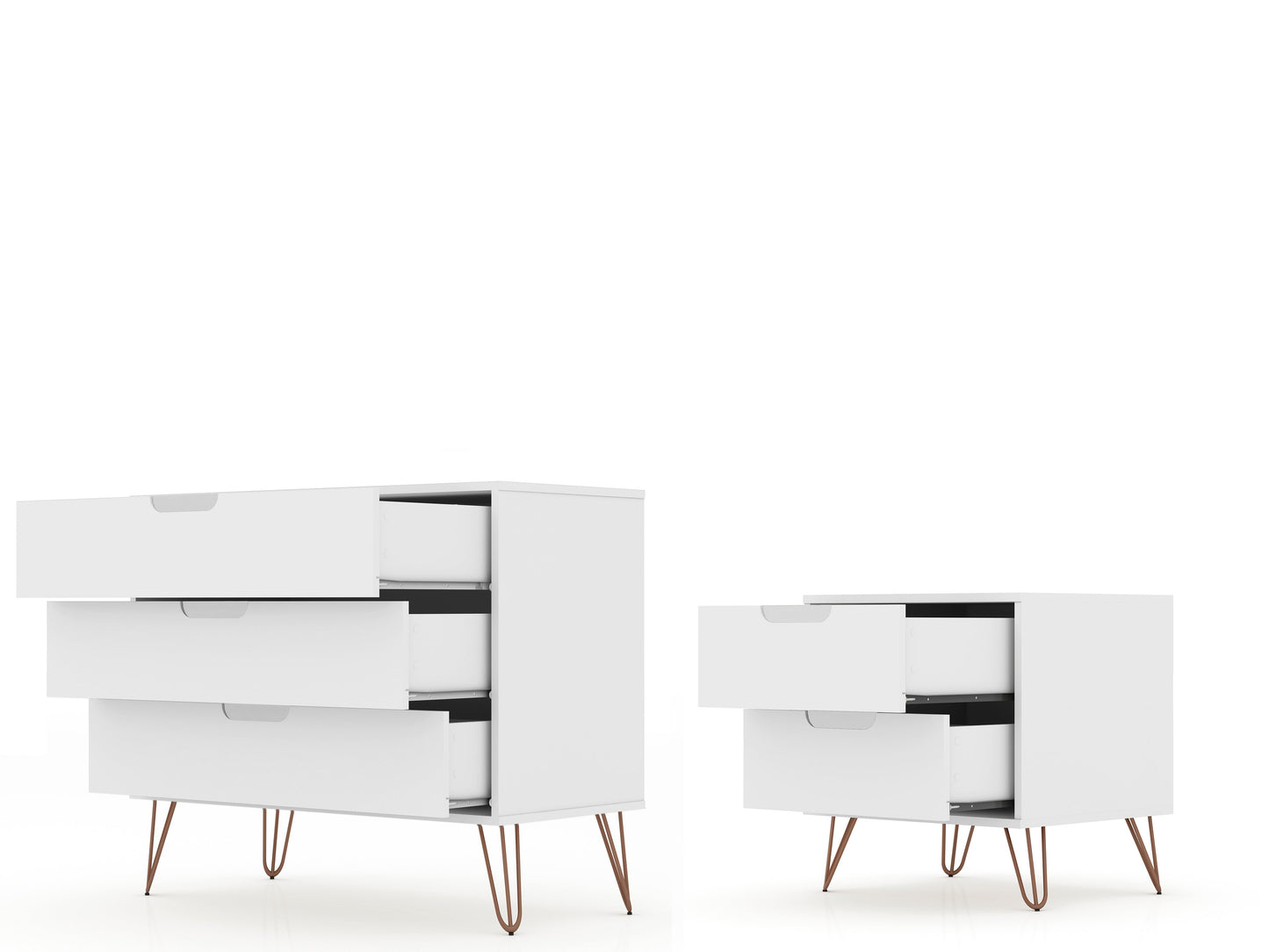 Manhattan Comfort 2-Piece Rockefeller Dresser and Nightstand