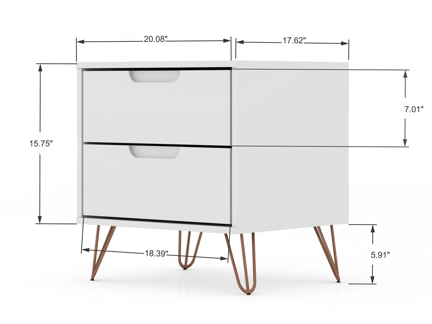 Manhattan Comfort 2-Piece Rockefeller Dresser and Nightstand