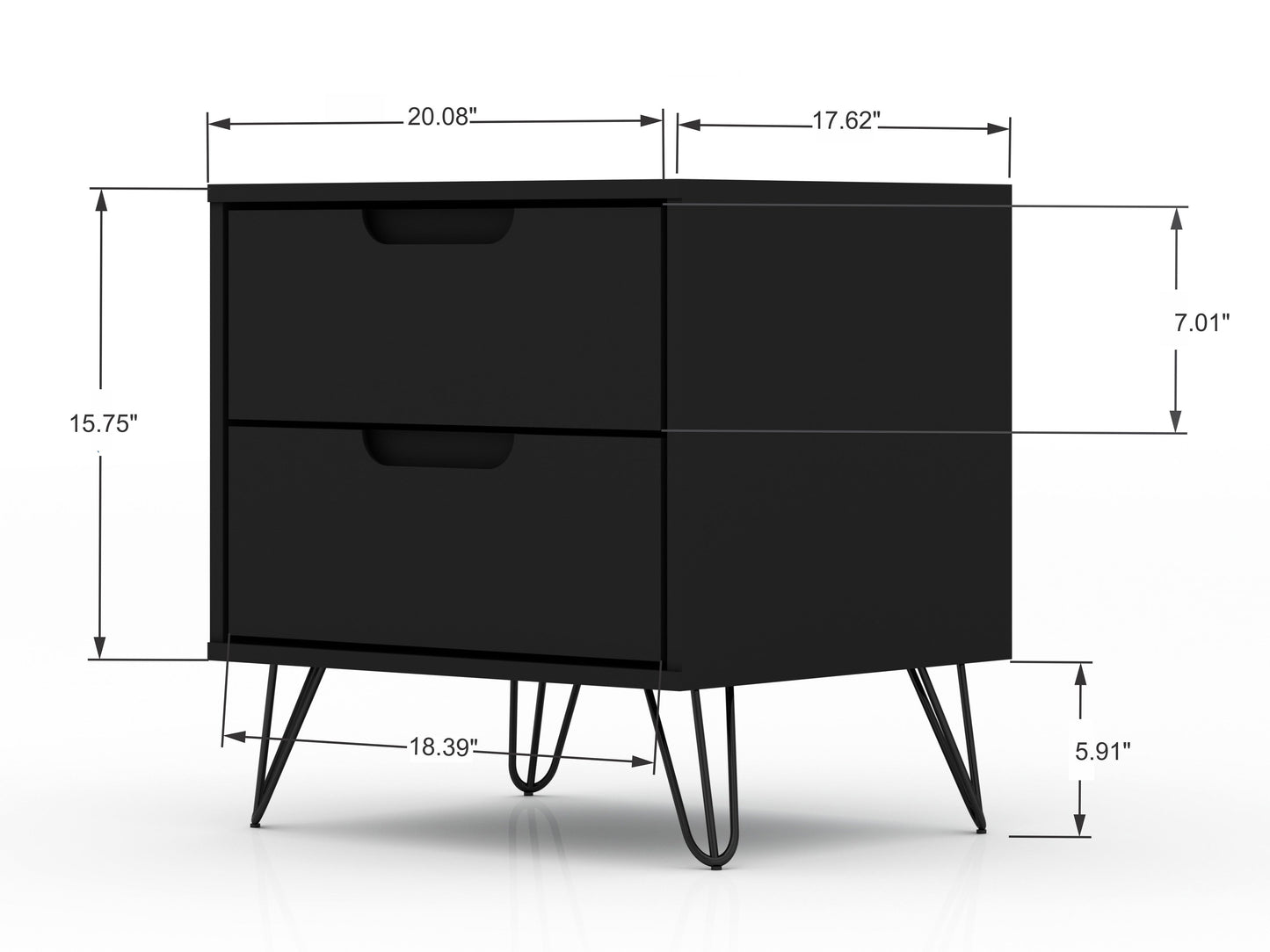 Manhattan Comfort 2-Piece Rockefeller Dresser and Nightstand