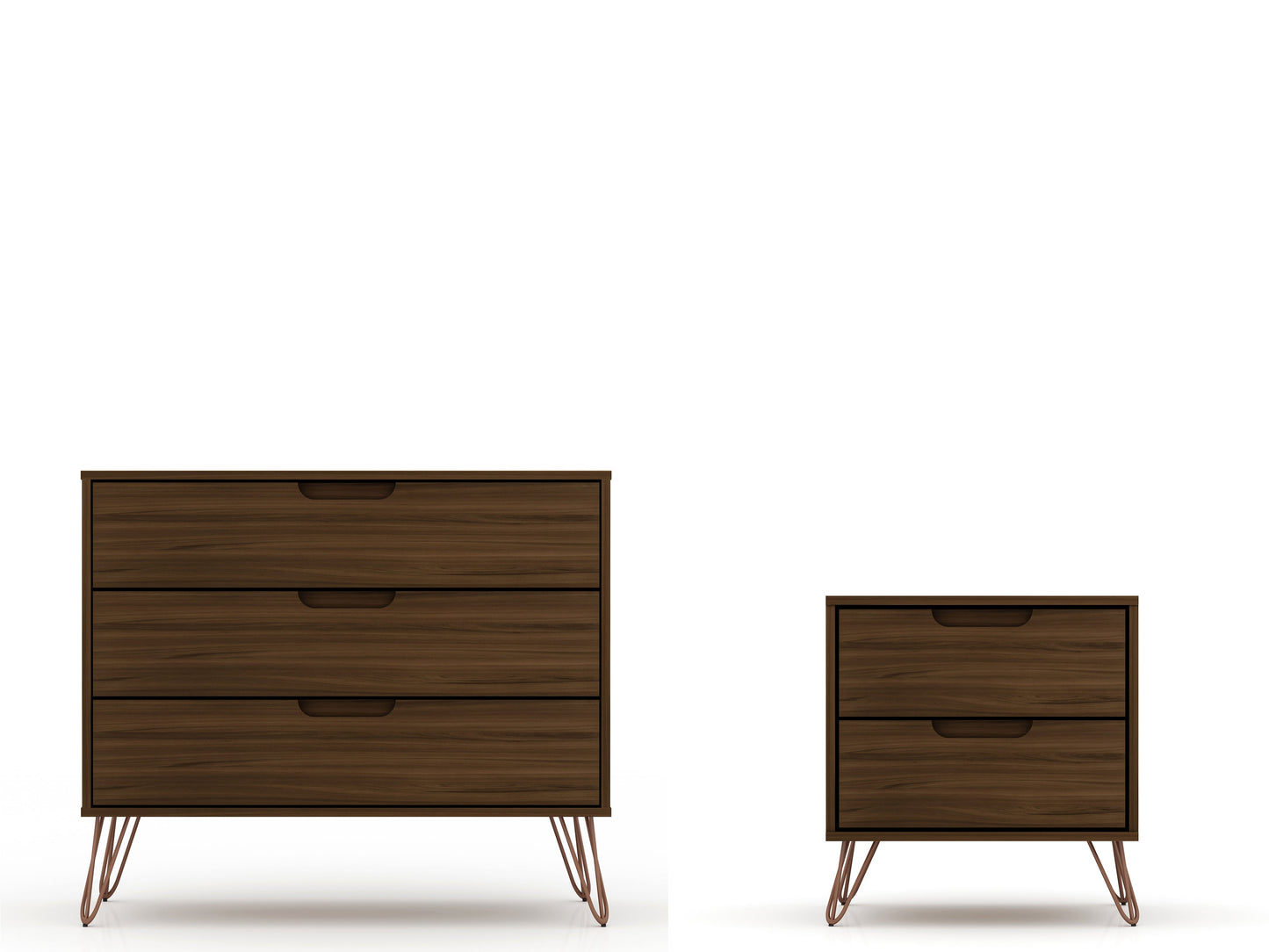 Manhattan Comfort 2-Piece Rockefeller Dresser and Nightstand