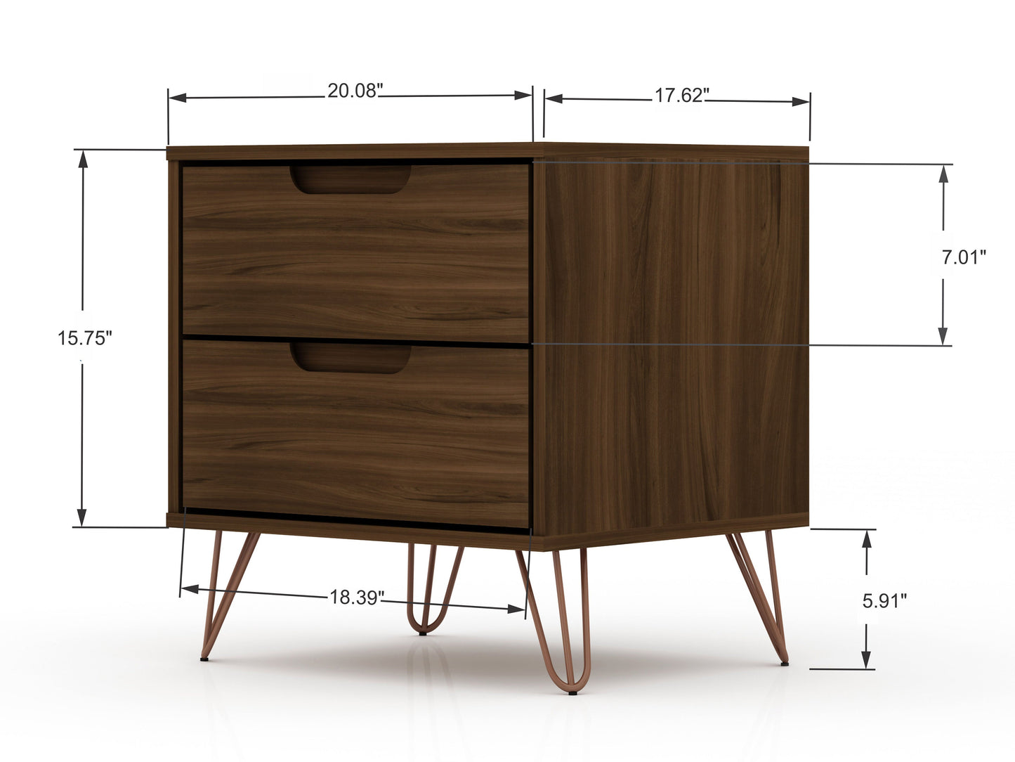 Manhattan Comfort 2-Piece Rockefeller Dresser and Nightstand