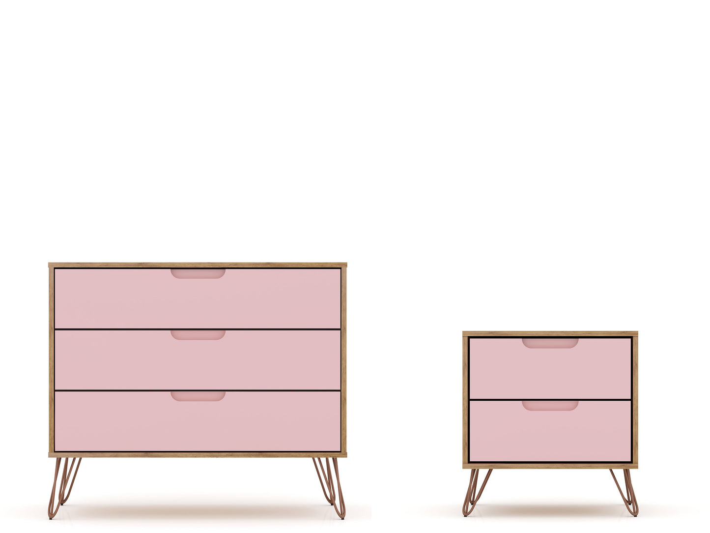 Manhattan Comfort 2-Piece Rockefeller Dresser and Nightstand
