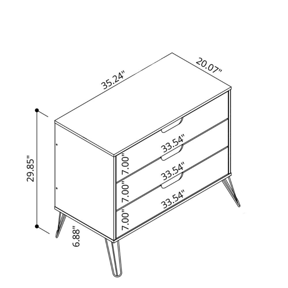 Manhattan Comfort 2-Piece Rockefeller Dresser and Nightstand