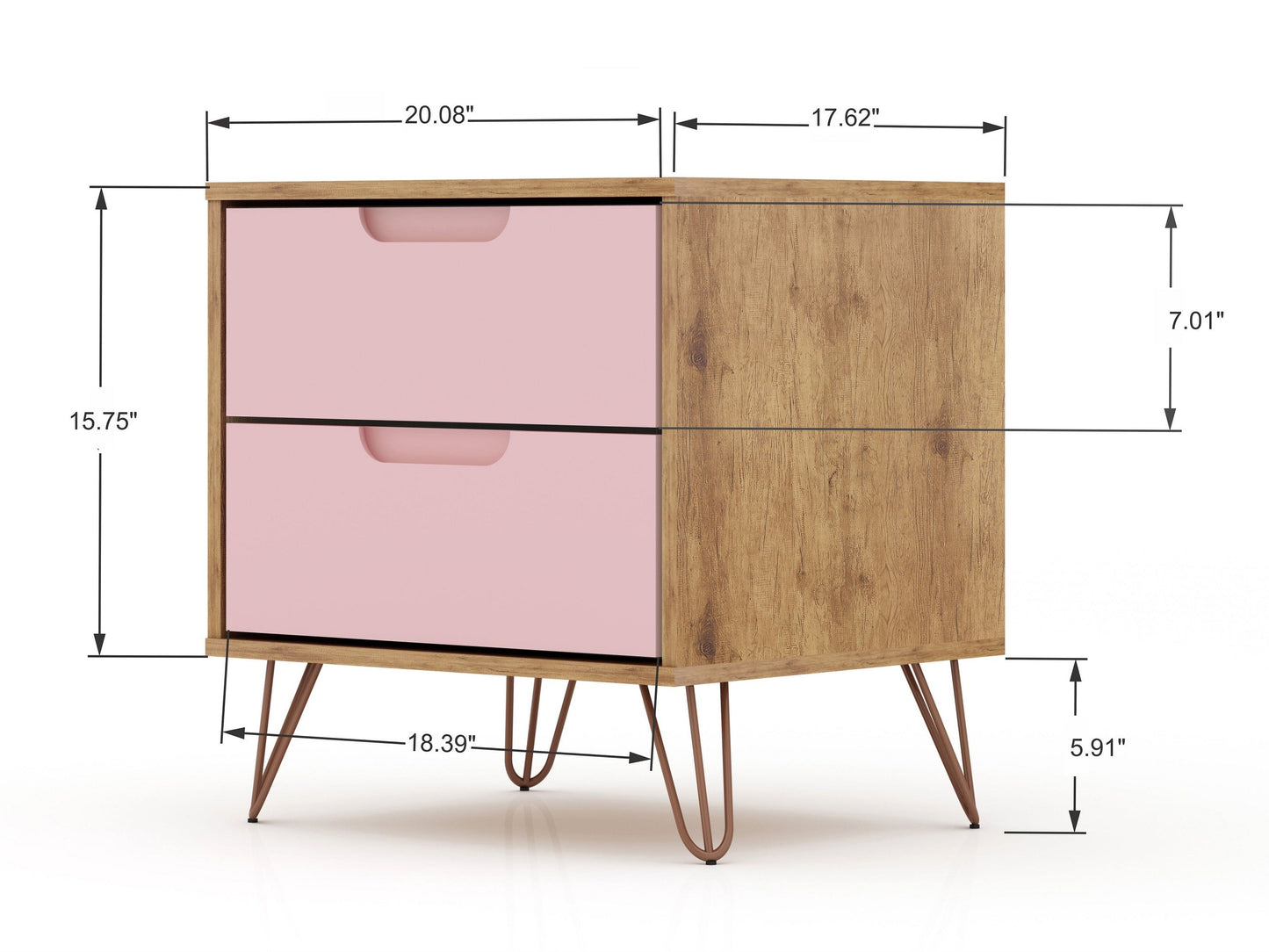 Manhattan Comfort 2-Piece Rockefeller Dresser and Nightstand
