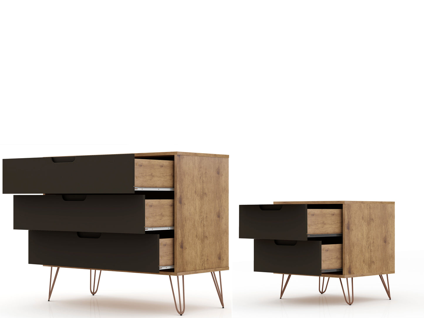 Manhattan Comfort 2-Piece Rockefeller Dresser and Nightstand