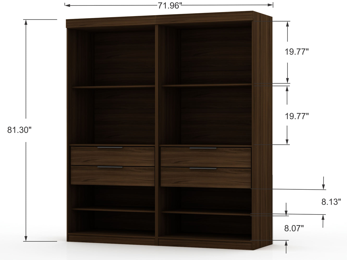 Manhattan Comfort Mulberry Wardrobe/ Armoire/ Closet - Set of 2