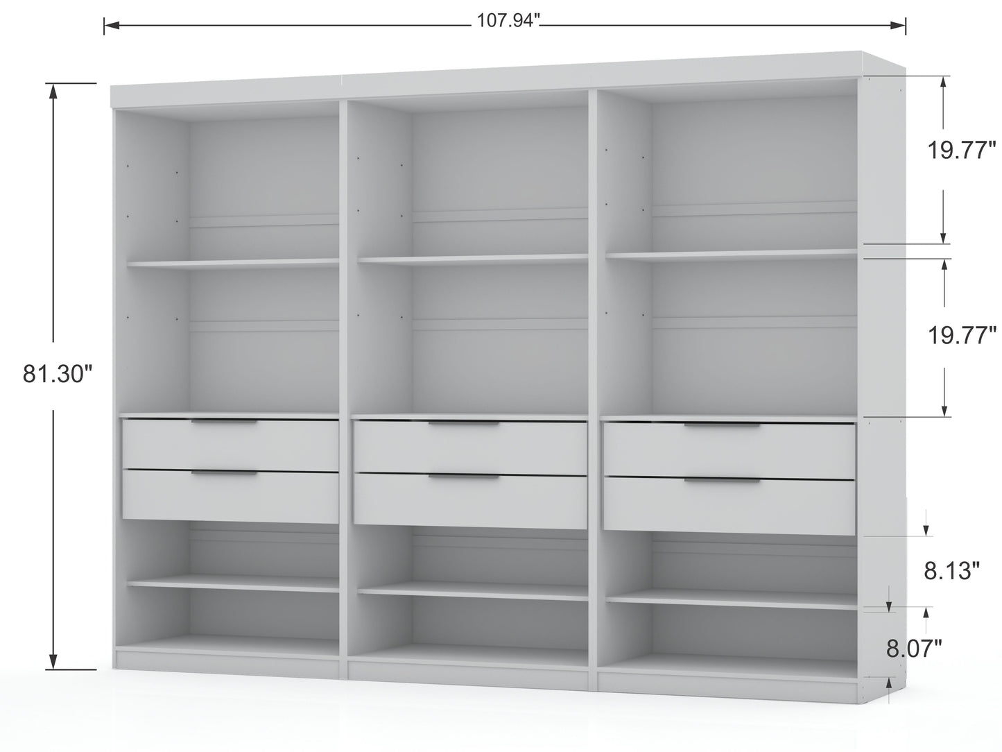 Manhattan Comfort Mulberry Wardrobe/ Armoire/ Closet - Set of 3