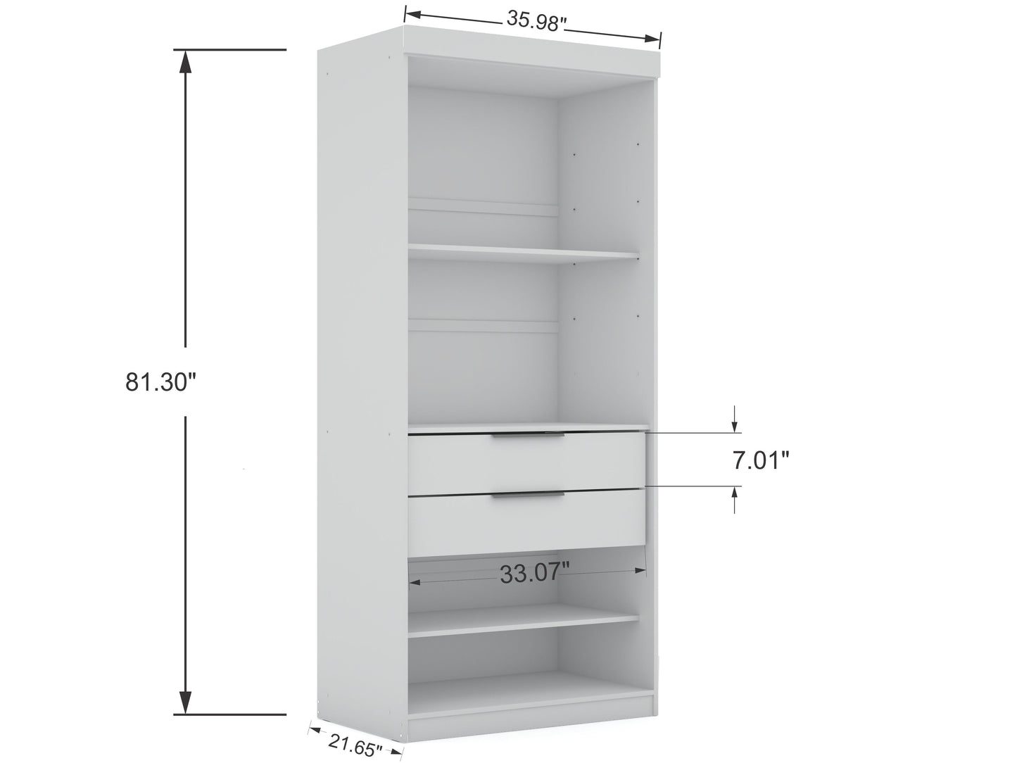 Manhattan Comfort Mulberry Wardrobe/ Armoire/ Closet - Set of 3