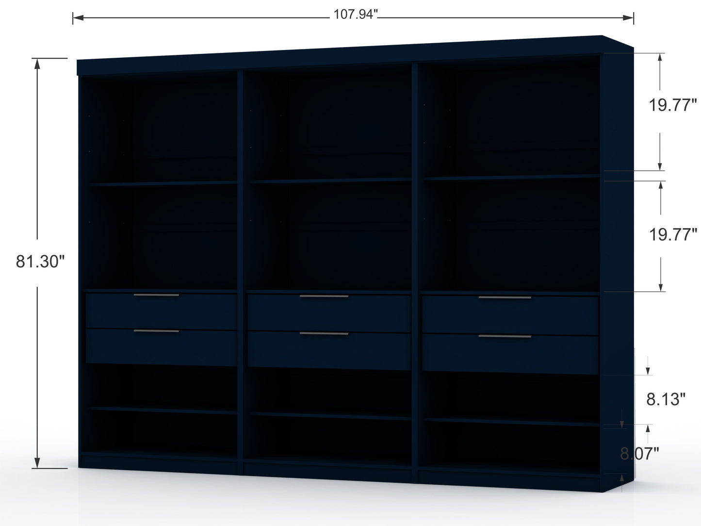 Manhattan Comfort Mulberry Wardrobe/ Armoire/ Closet - Set of 3