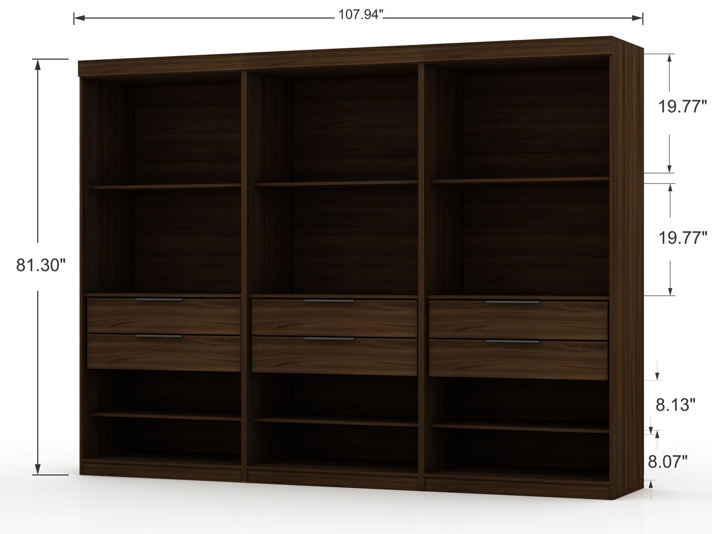 Manhattan Comfort Mulberry Wardrobe/ Armoire/ Closet - Set of 3