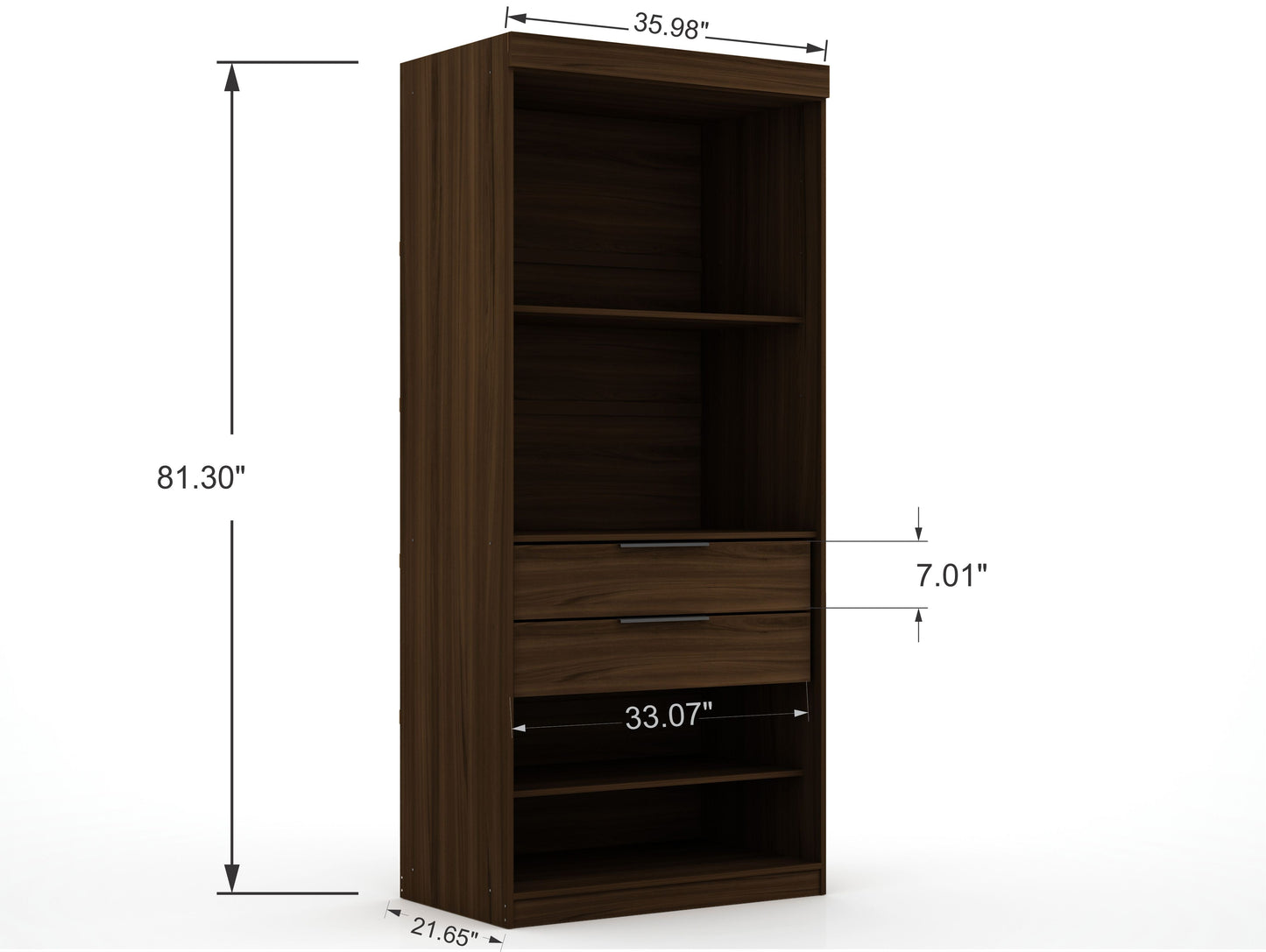 Manhattan Comfort Mulberry Wardrobe/ Armoire/ Closet - Set of 3
