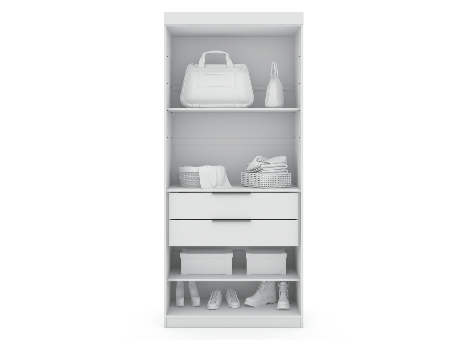 Manhattan Comfort Mulberry Wardrobe/ Armoire/ Closet - Set of 2