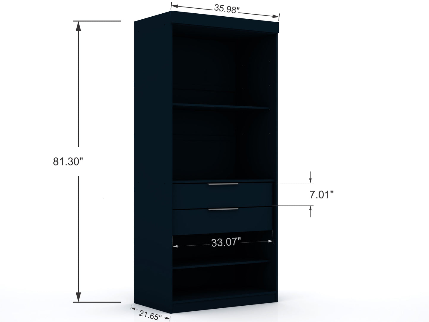 Manhattan Comfort Mulberry Wardrobe/ Armoire/ Closet - Set of 2