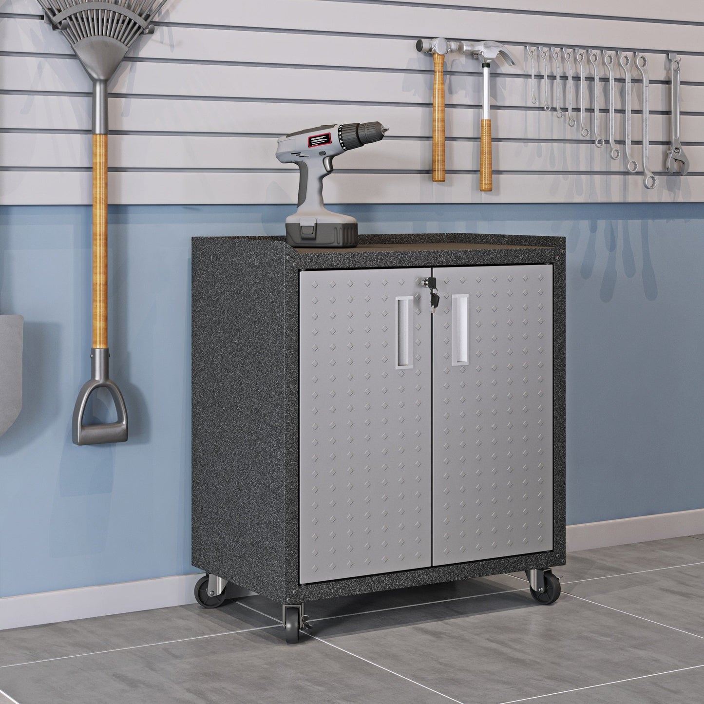 Manhattan Comfort 3-Piece Fortress Garage Set