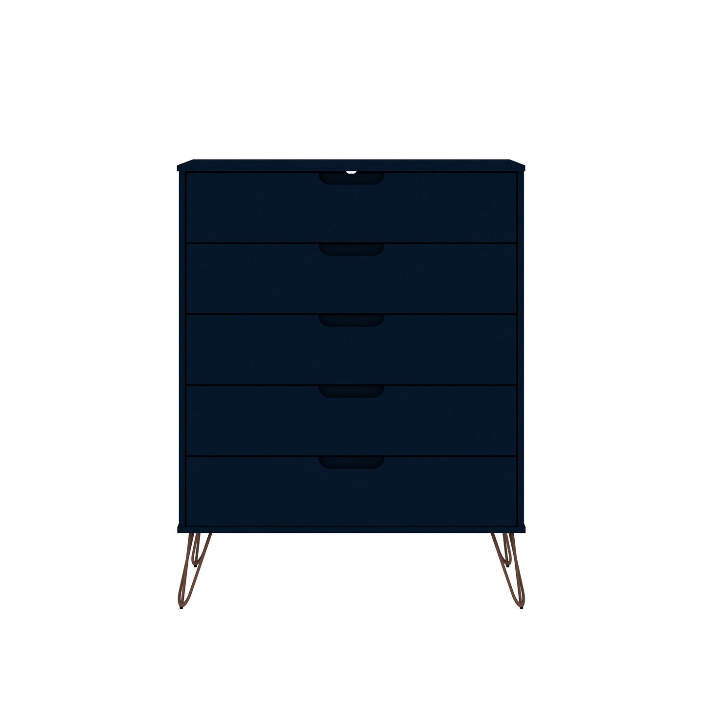 Manhattan Comfort 2-Piece Rockefeller Tall Dresser and Nightstand