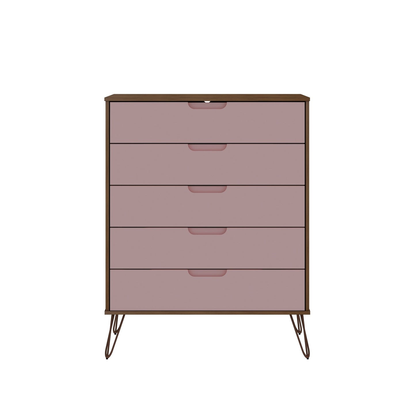Manhattan Comfort 2-Piece Rockefeller Tall Dresser and Nightstand