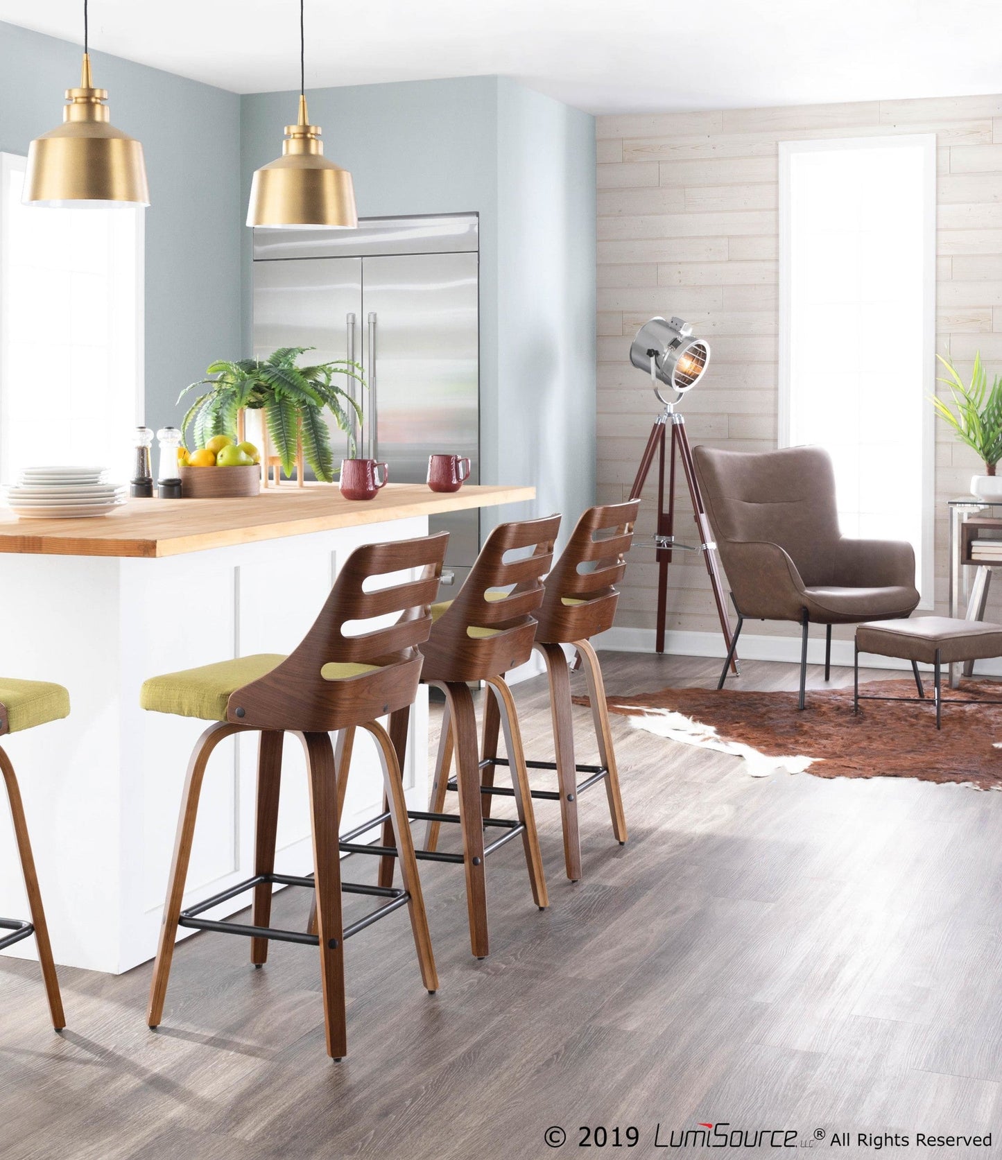 Lumisource Izzy Lounge Chair + Ottoman Set