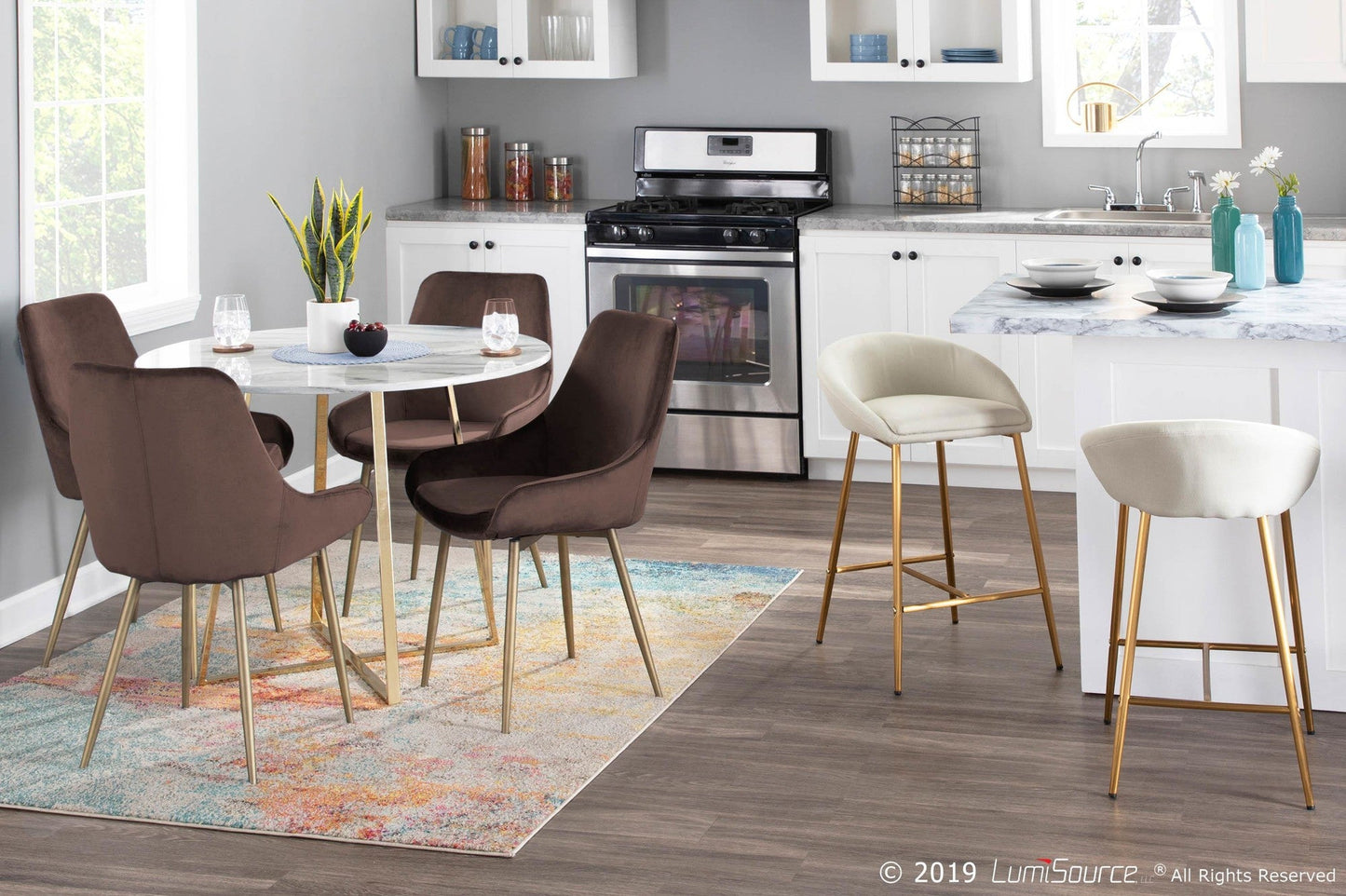 Majestic Office Furniture 26" Fixed-Height Counter Stool - Set of 2
