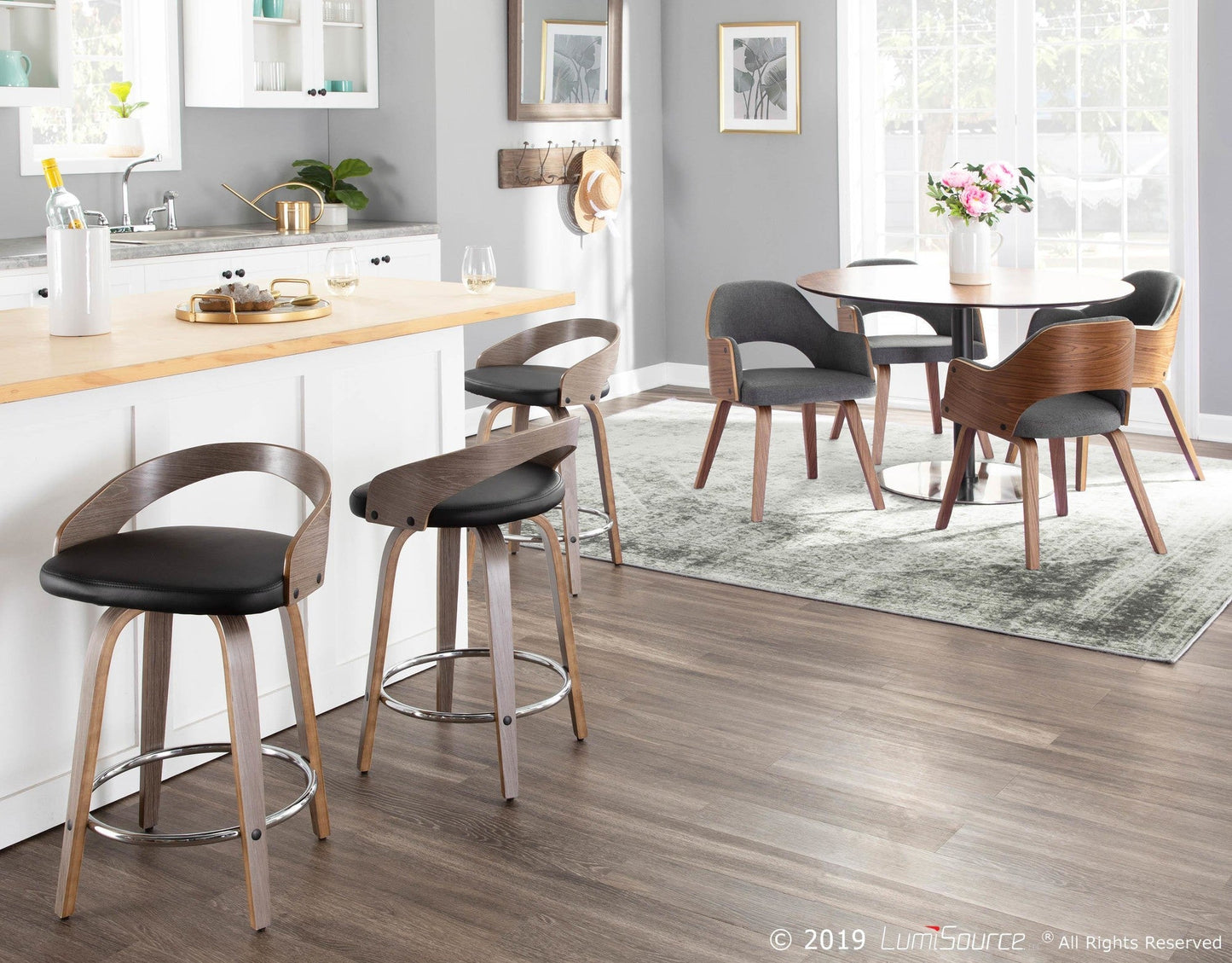Majestic Office Furniture 24" Fixed-Height Counter Stool - Set of 2