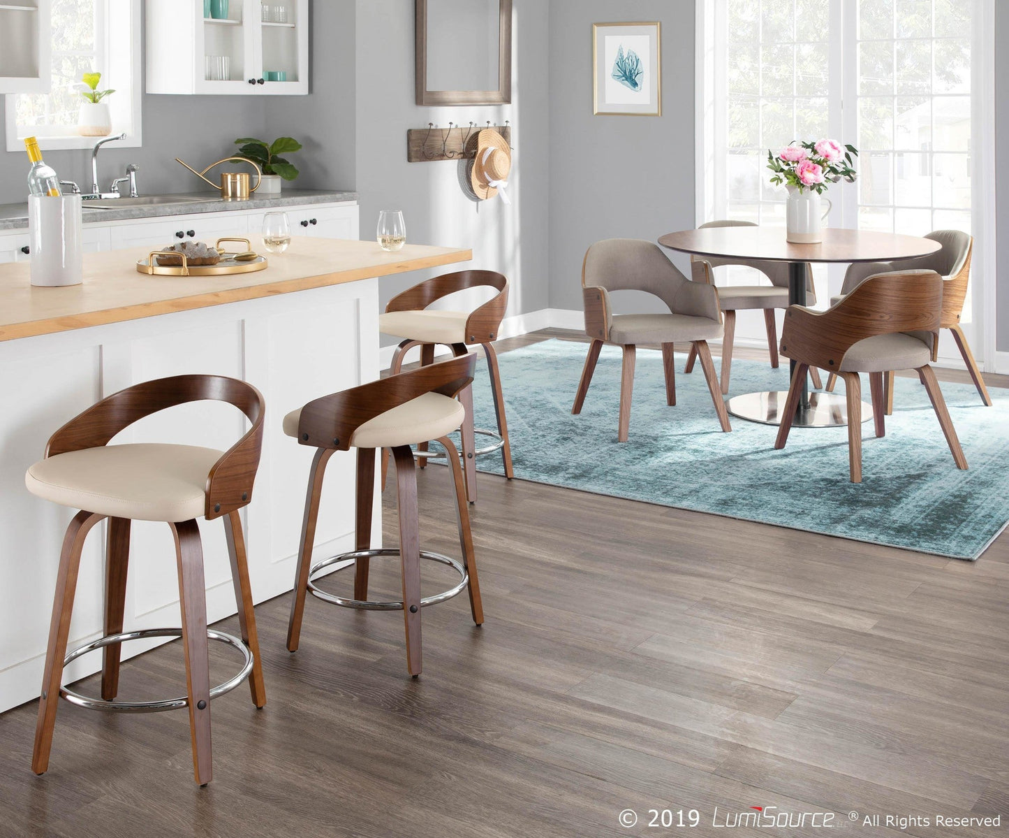 Majestic Office Furniture 24" Fixed-Height Counter Stool - Set of 2
