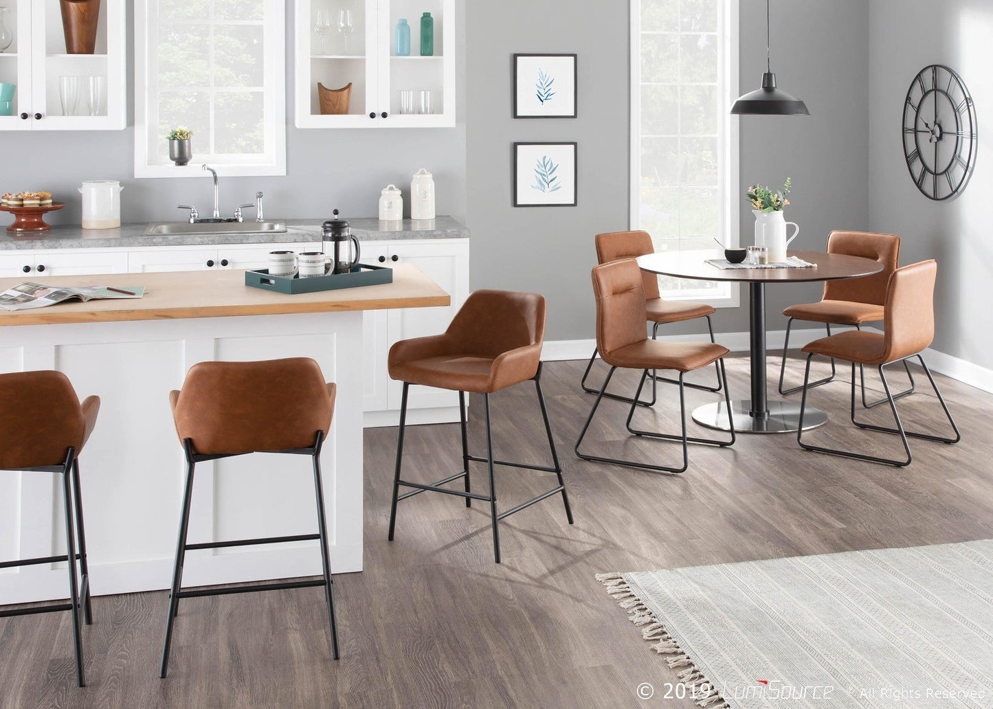 Majestic Office Furniture 24" Fixed-Height Counter Stool - Set of 2