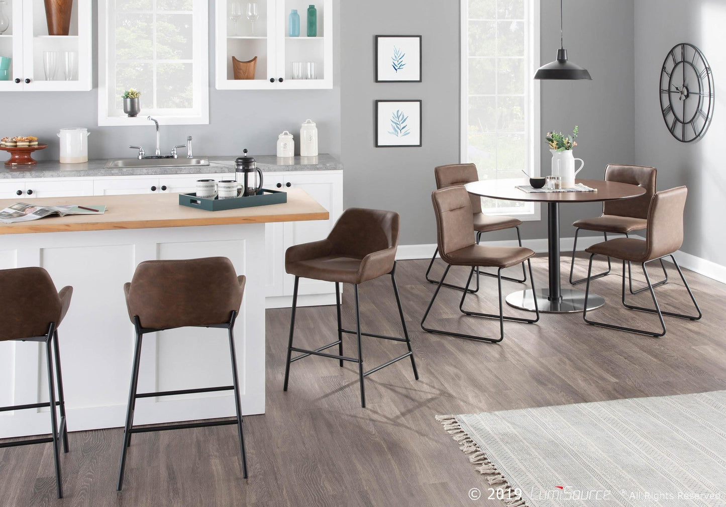 Majestic Office Furniture 24" Fixed-Height Counter Stool - Set of 2
