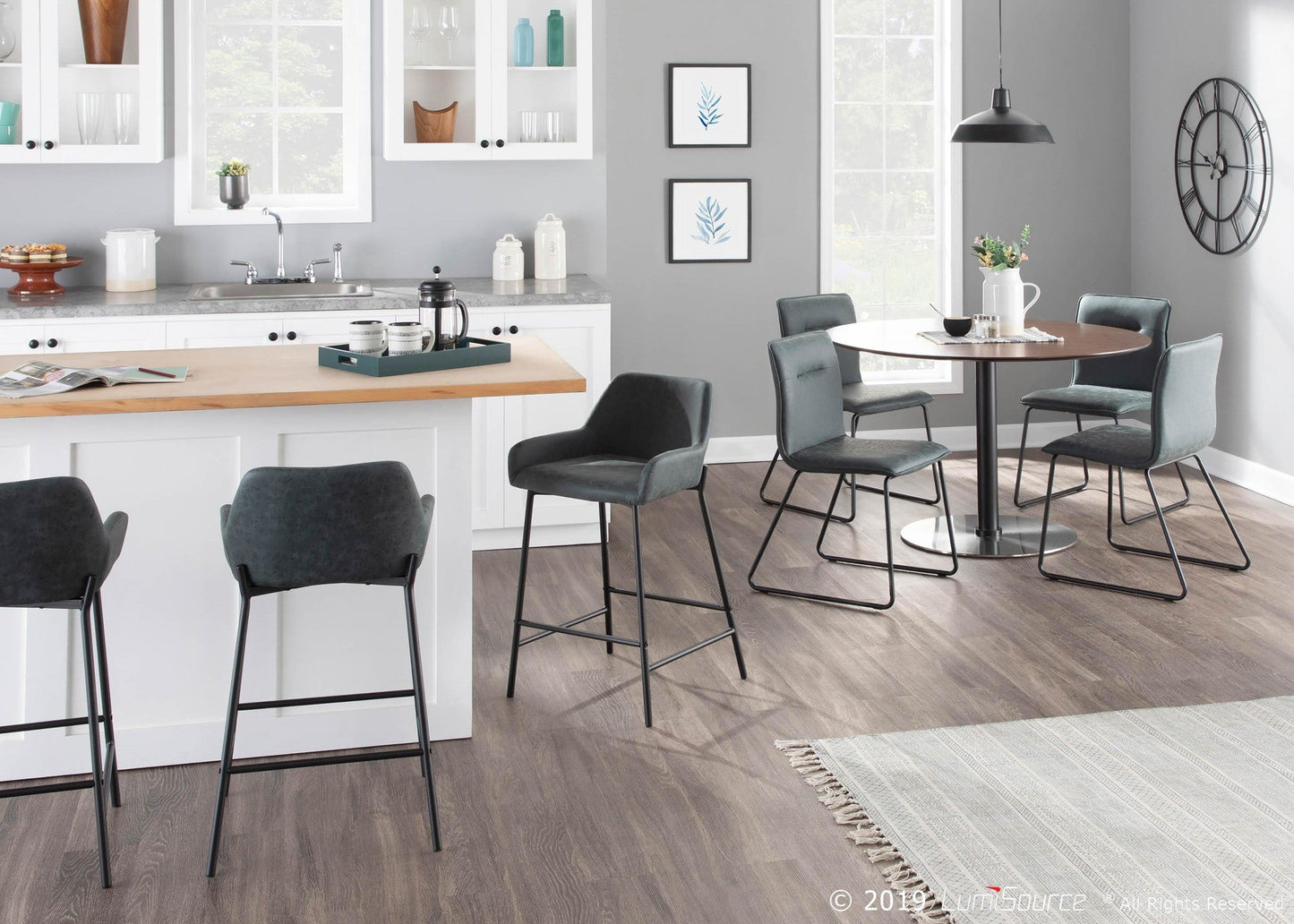 Majestic Office Furniture 24" Fixed-Height Counter Stool - Set of 2