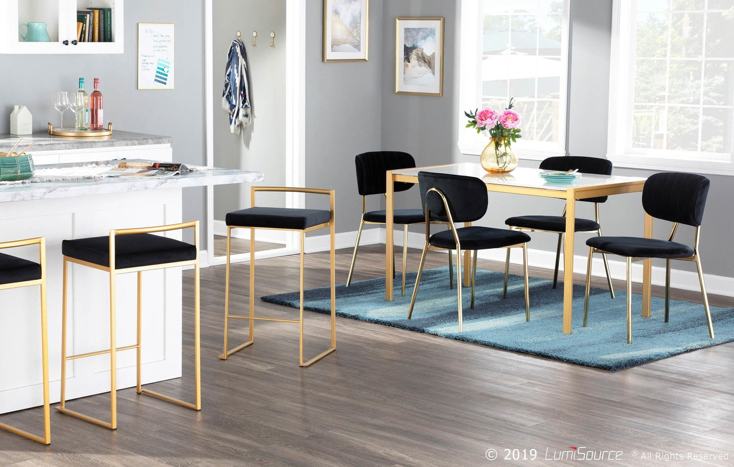 Majestic Office Furniture Stacker 26" Fixed-Height Counter Stool - Set Of 3