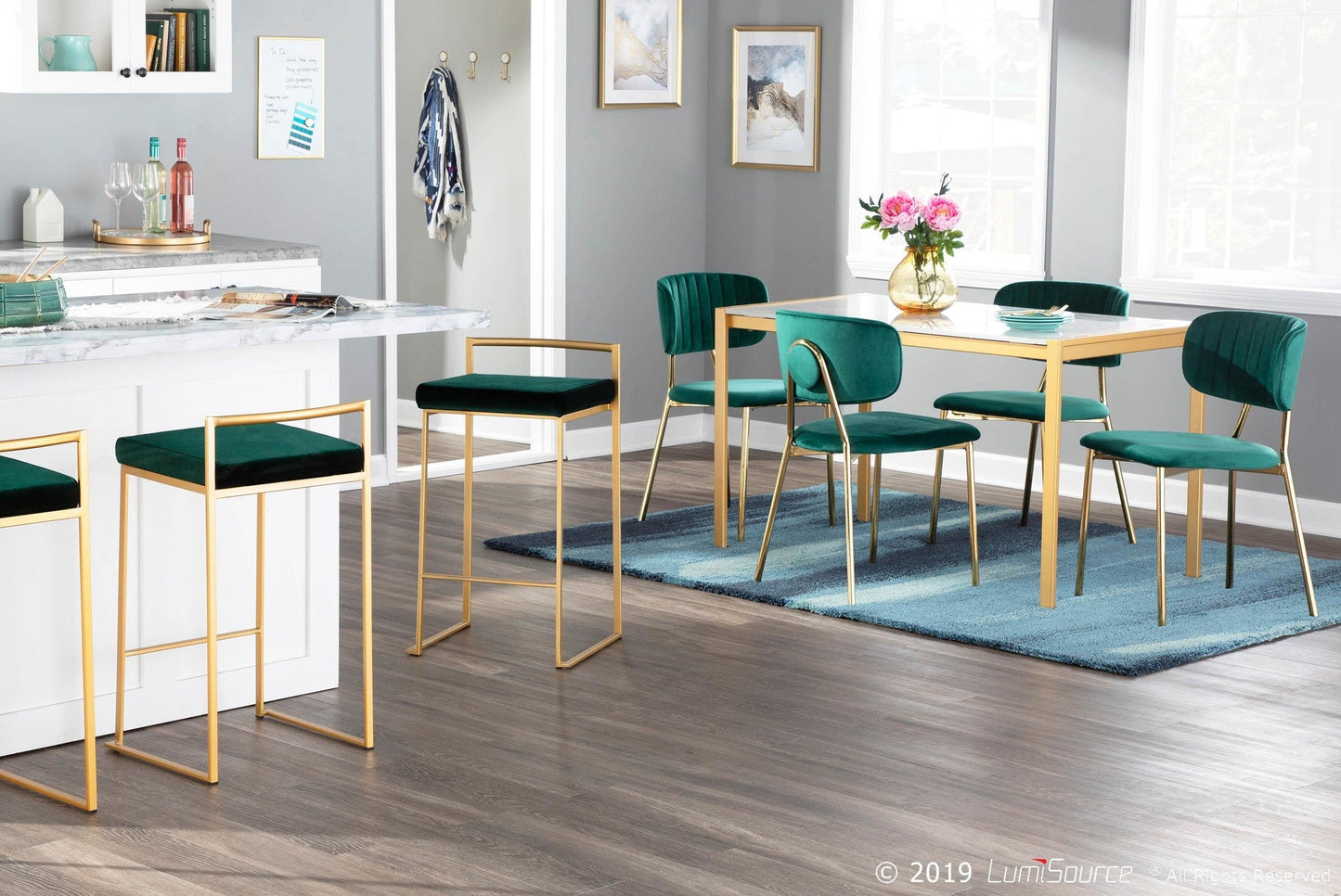 Majestic Office Furniture Stacker 26" Fixed-Height Counter Stool - Set Of 3