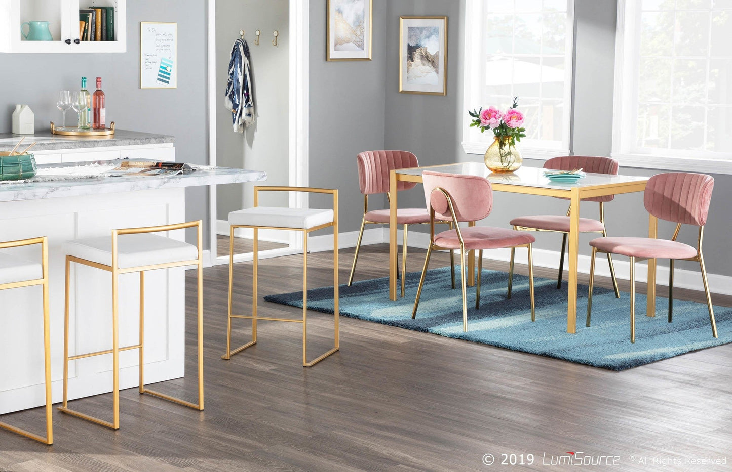 Majestic Office Furniture Stacker 26" Fixed-Height Counter Stool - Set Of 3