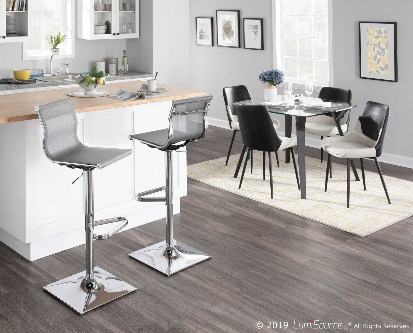 Lumisource Mirage Adjustable Barstool