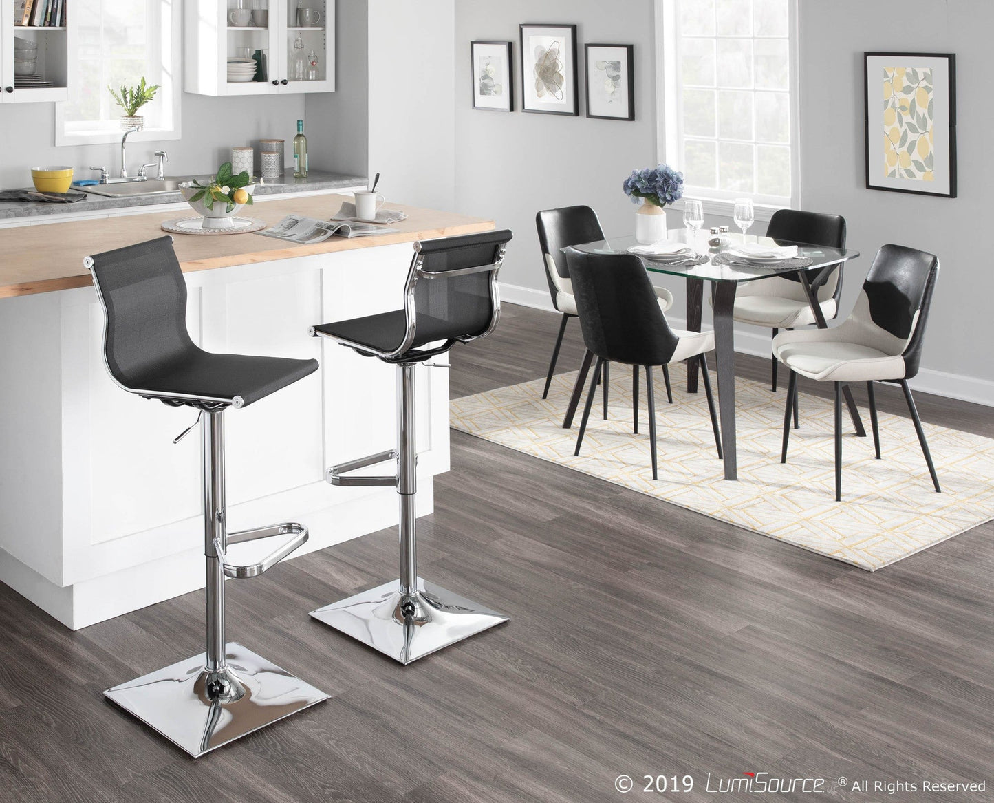 Lumisource Mirage Adjustable Barstool