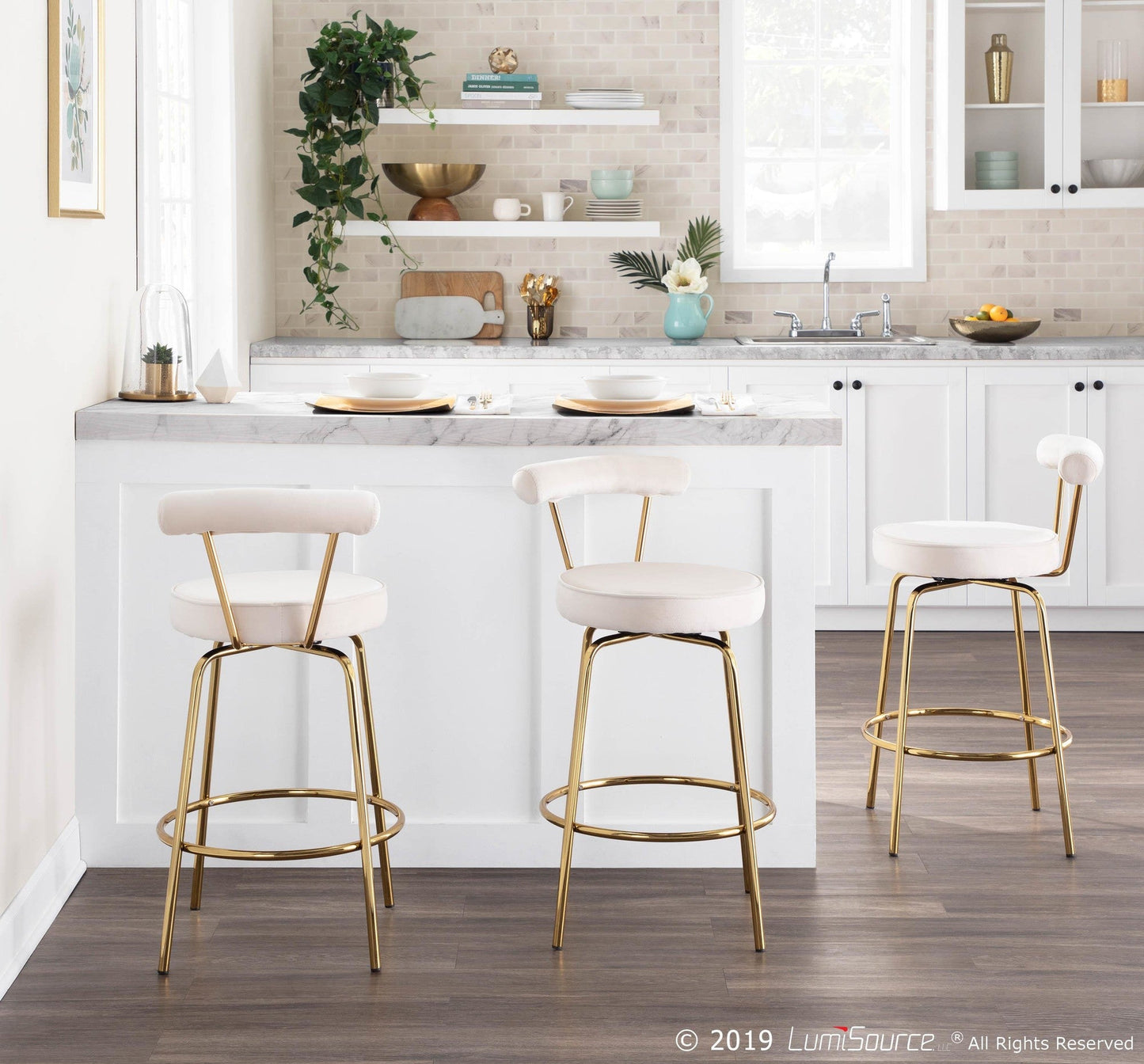 Majestic Office Furniture 26" Fixed-Height Counter Stool - Set of 2