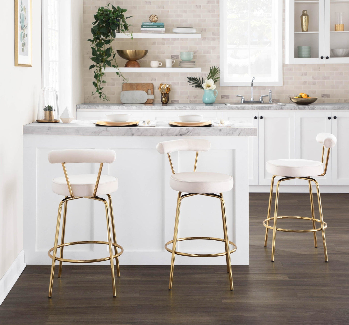 Majestic Office Furniture 26" Fixed-Height Counter Stool - Set of 2