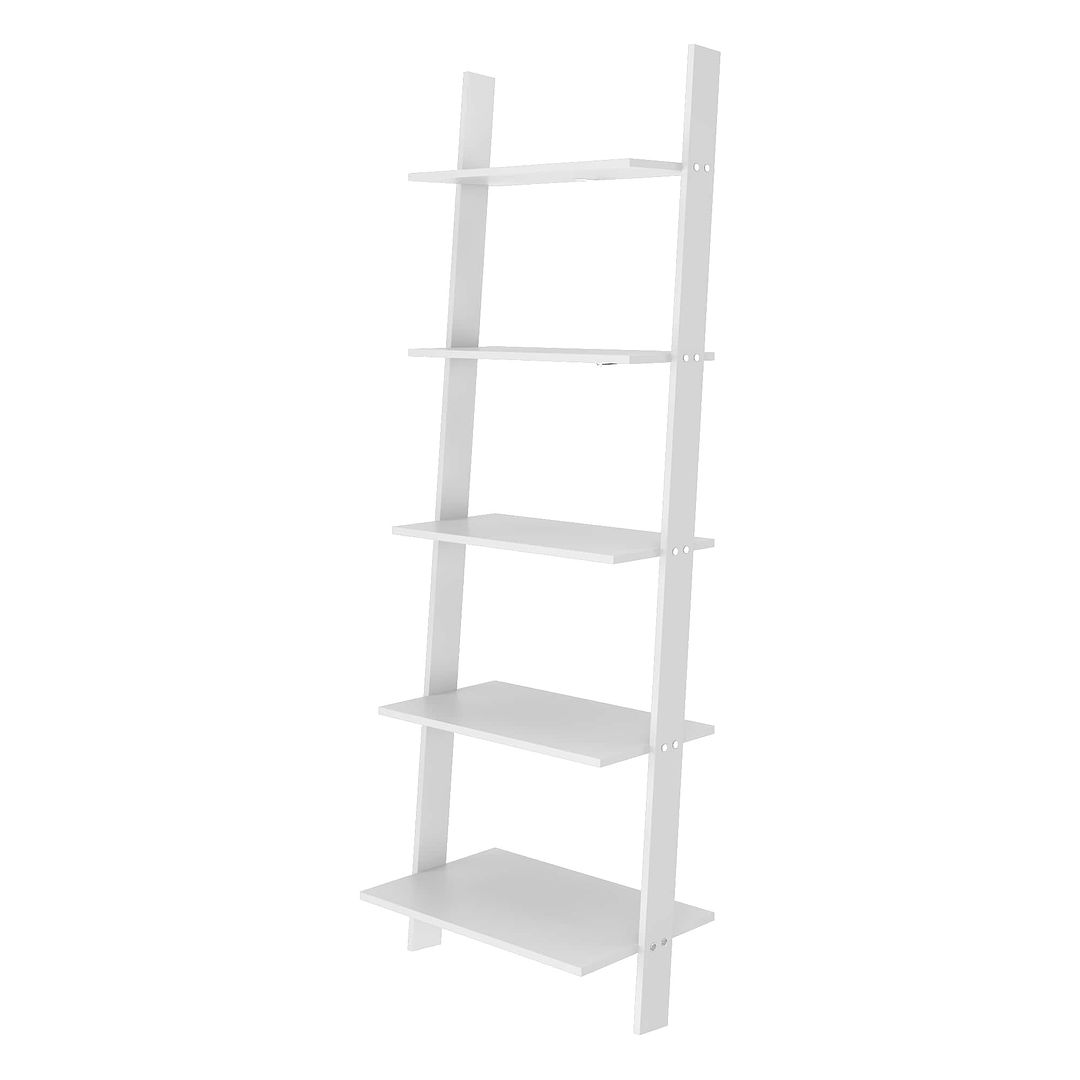 Manhattan Comfort Cooper 5-Shelf Floating Ladder Bookcase