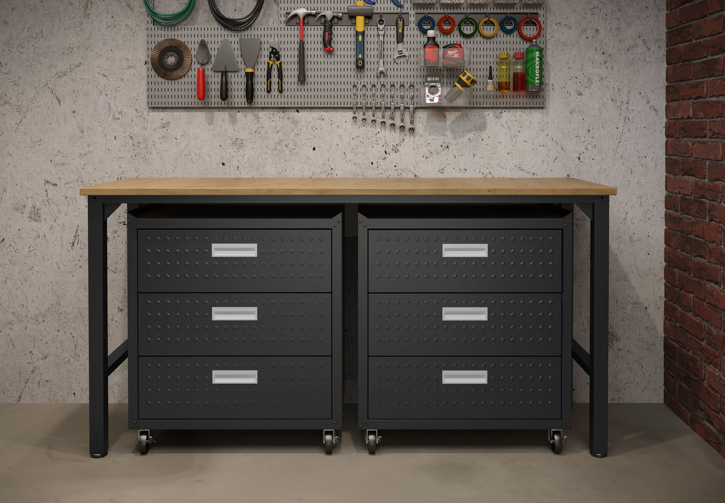 Manhattan Comfort 3-Piece Fortress Garage Set