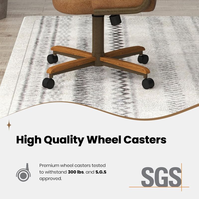 Chromcraft Douglas D1162 Casual Dining Chair Caster Swivel Tilt Fabric Dinning Chair with CAMEL PU