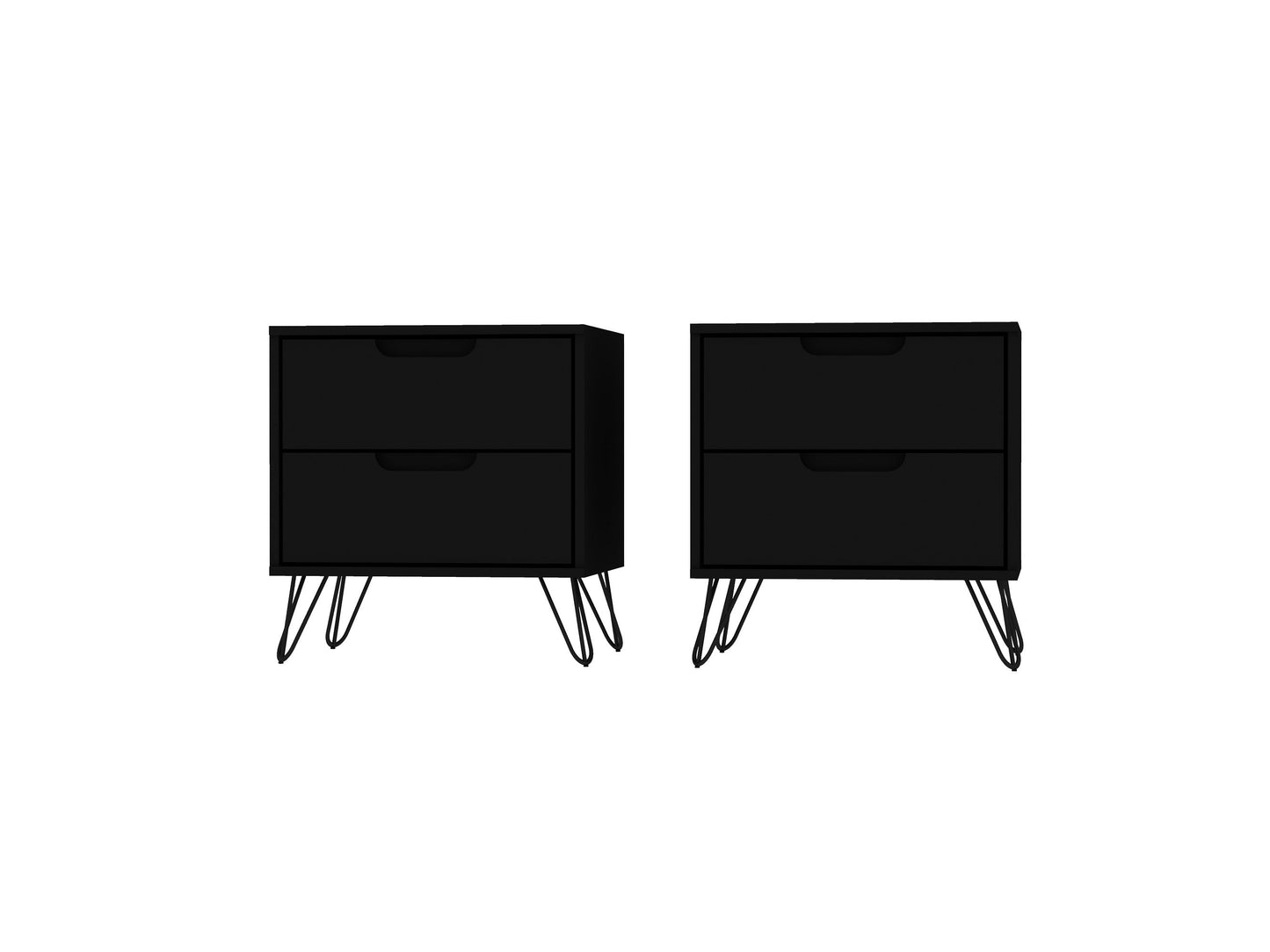 Manhattan Comfort Rockefeller Nightstand - Set of 2