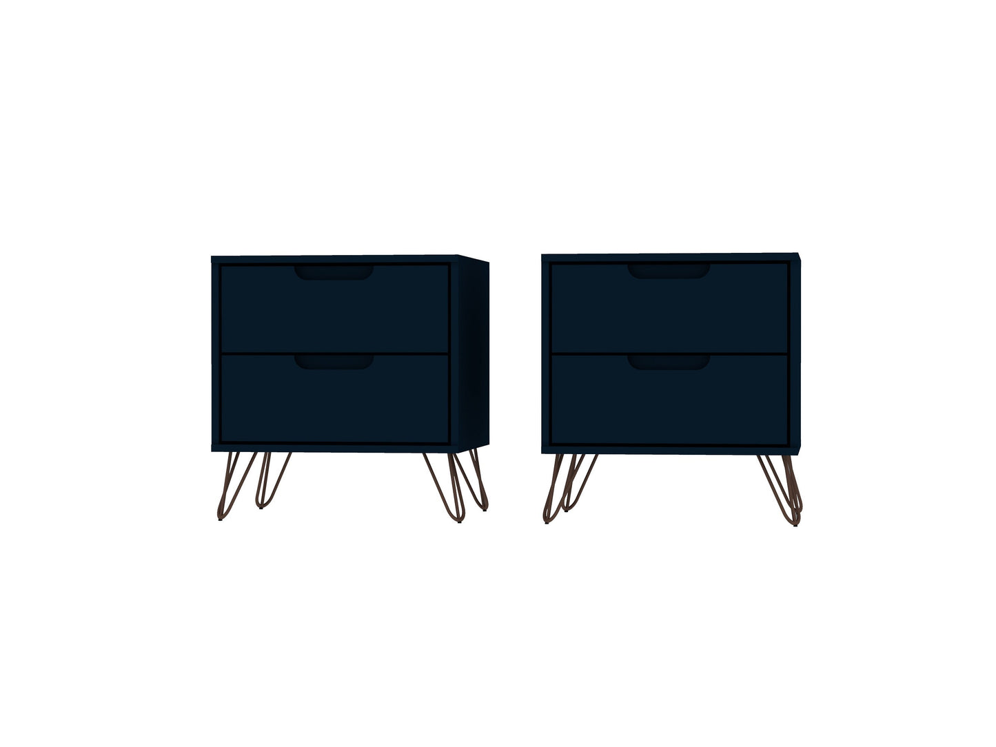 Manhattan Comfort Rockefeller Nightstand - Set of 2
