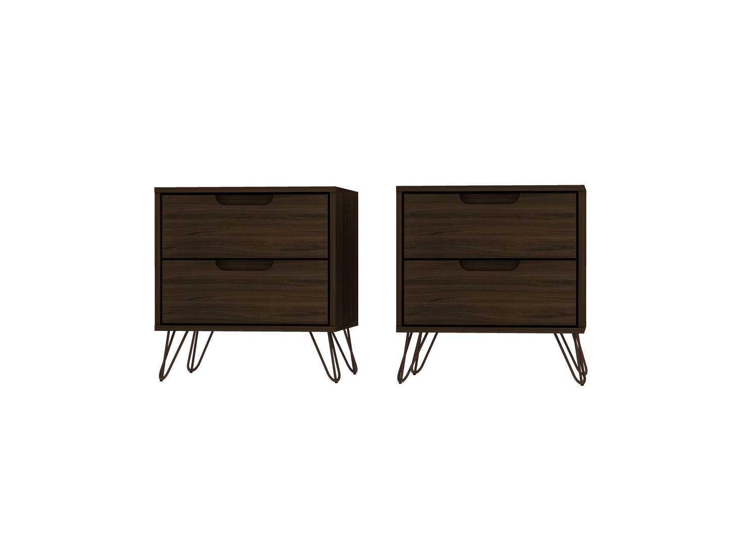 Manhattan Comfort Rockefeller Nightstand - Set of 2