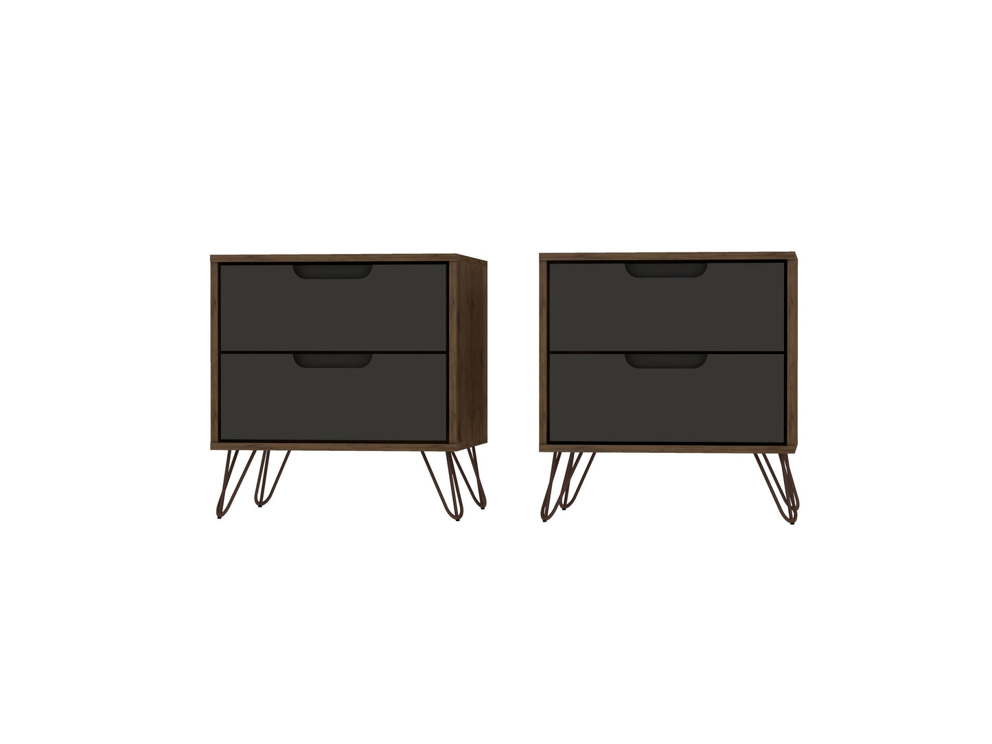 Manhattan Comfort Rockefeller Nightstand - Set of 2