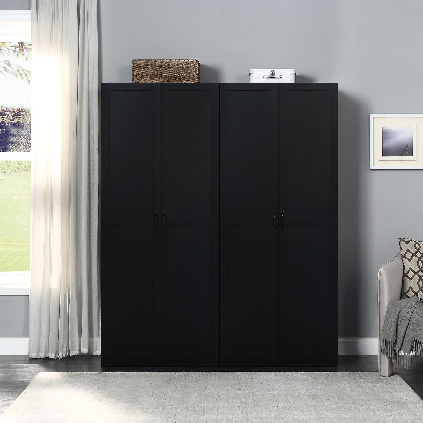 Manhattan Comfort Hopkins Storage Closet - Set of 2