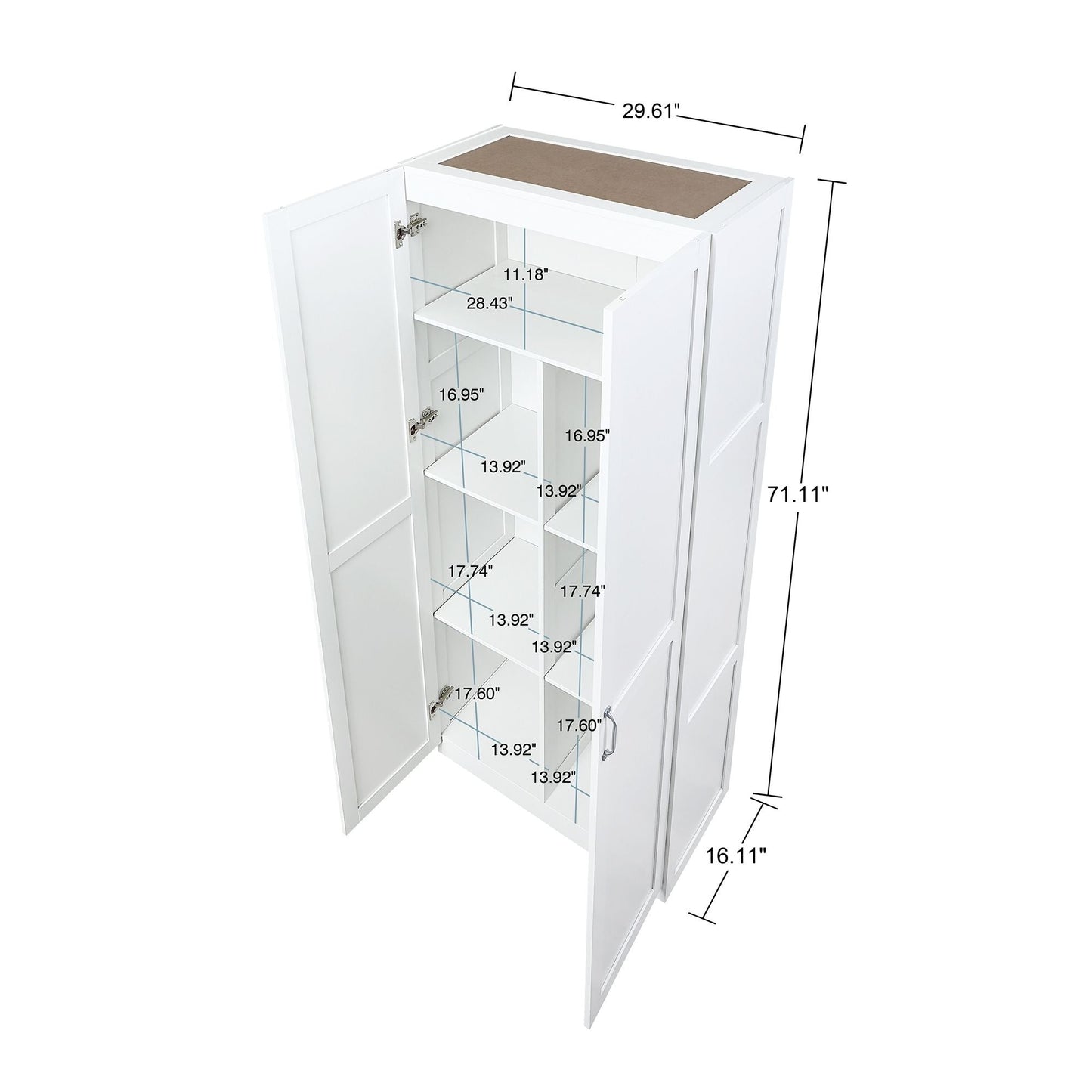 Manhattan Comfort Hopkins Storage Closet - Set of 2
