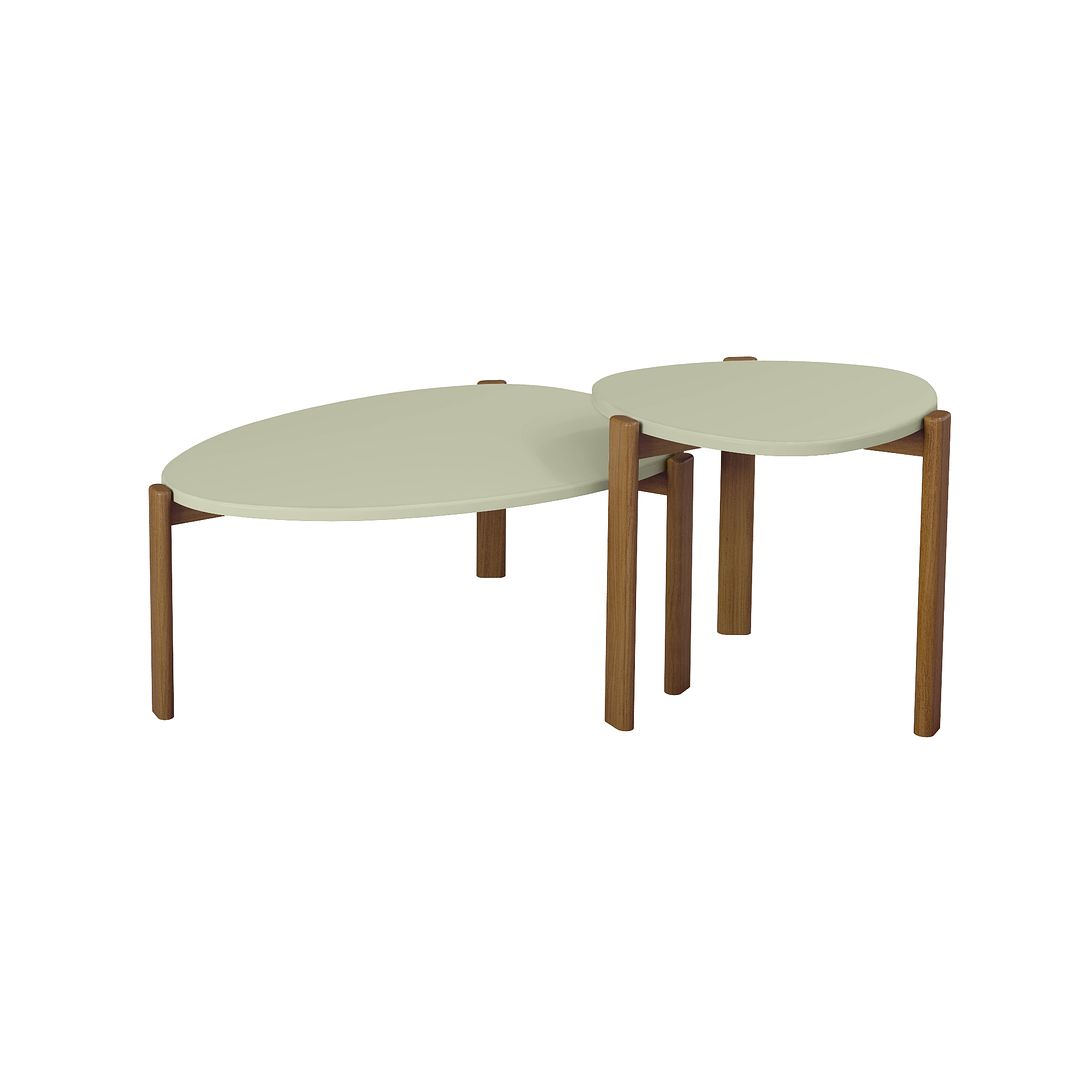 Manhattan Comfort Gales Coffee Table, End Table