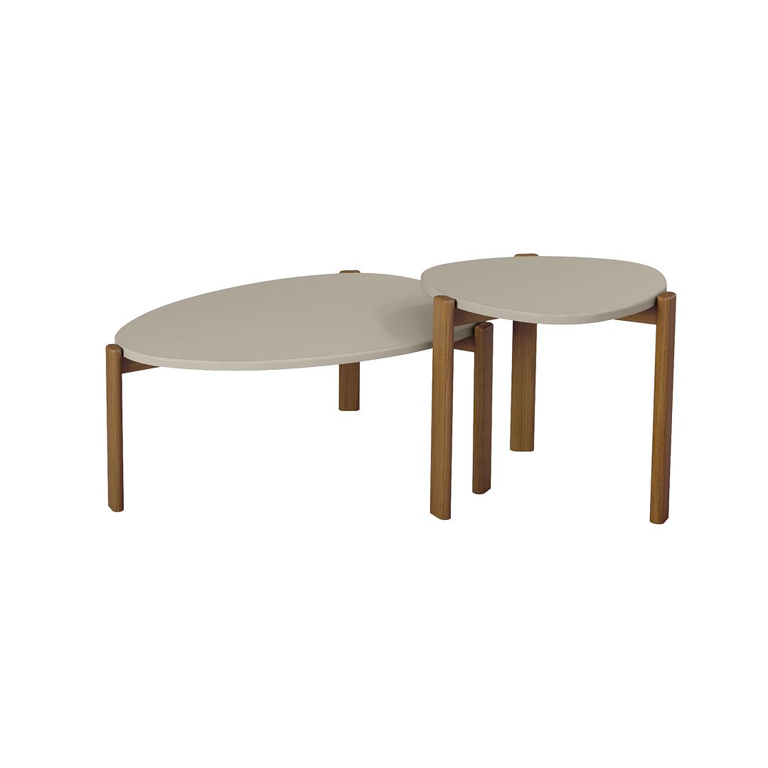 Manhattan Comfort Gales Coffee Table, End Table
