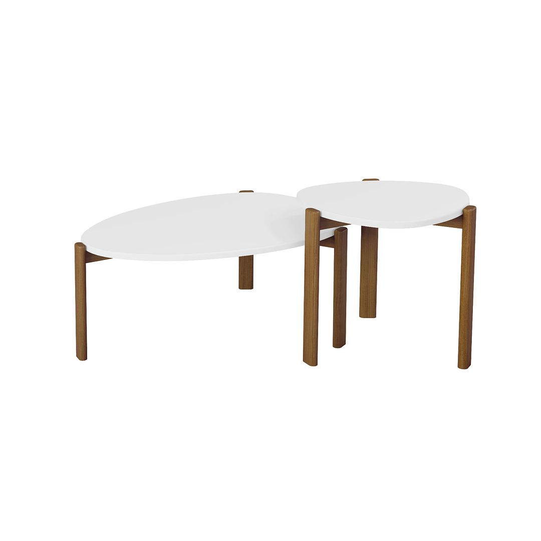 Manhattan Comfort Gales Coffee Table, End Table