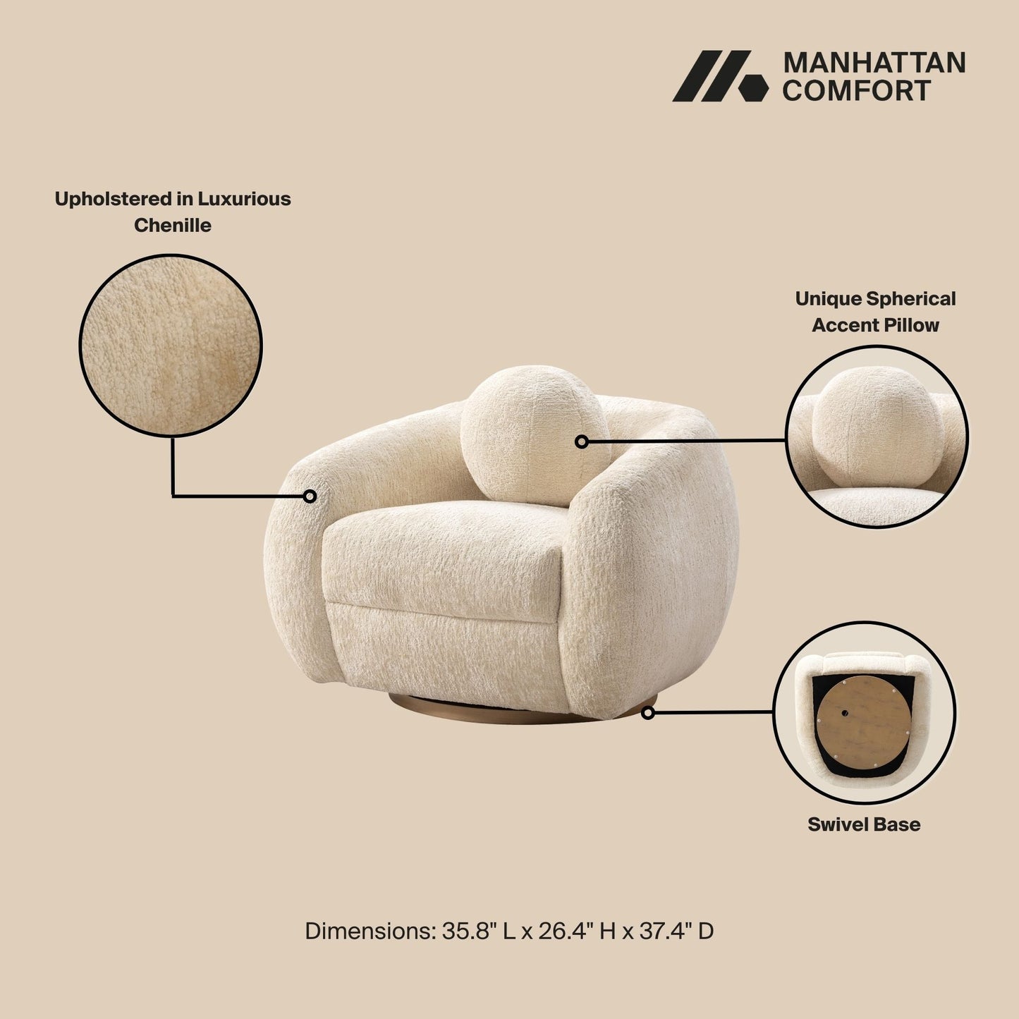 Manhattan Comfort Tribeca Accent Chairs - Set of 2