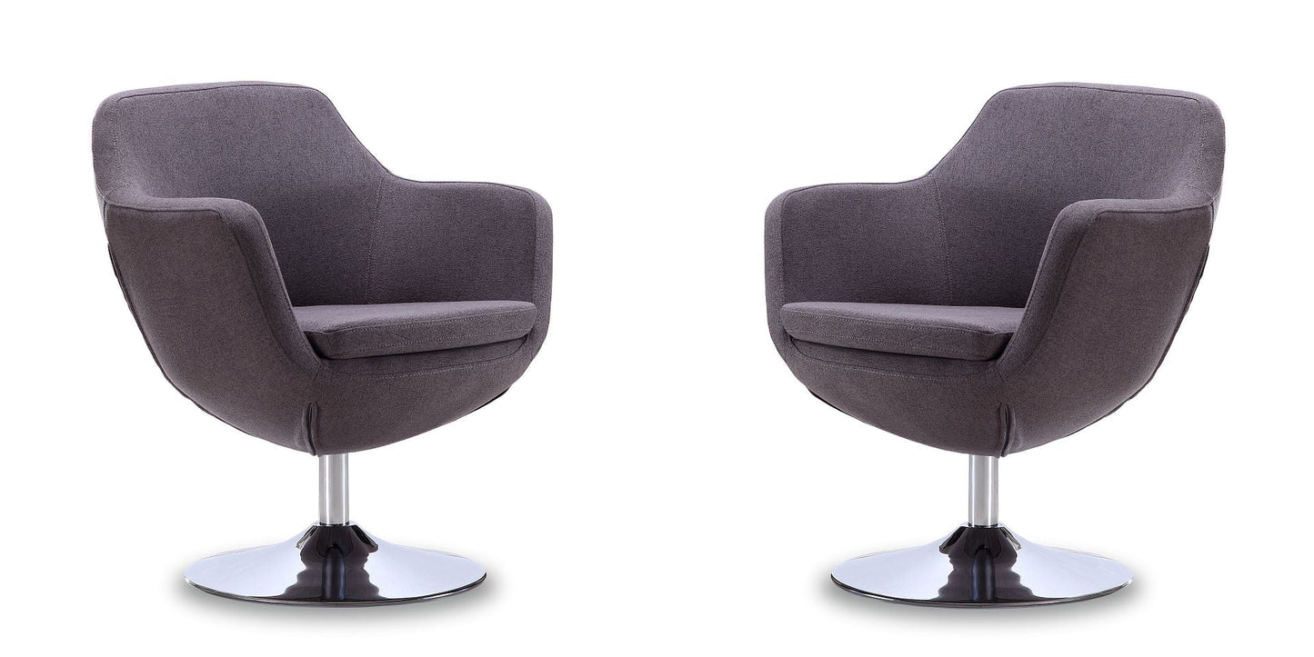 Manhattan Comfort Caisson Swivel Accent Chair