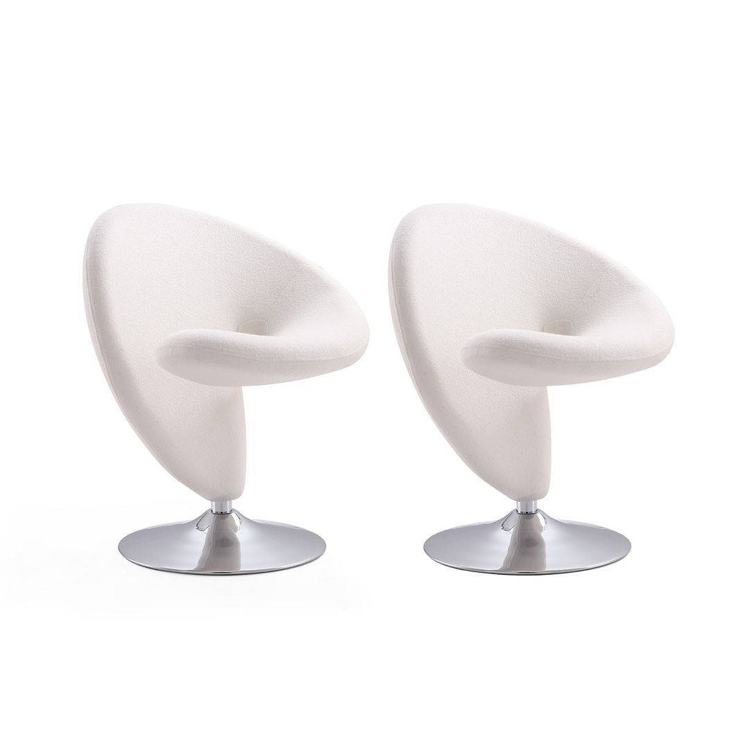 Manhattan Comfort Curl Swivel Accent Chair