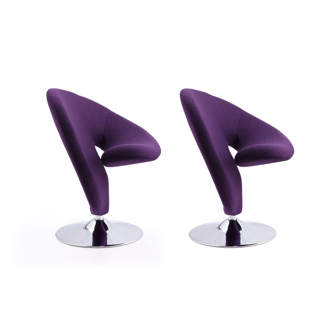 Manhattan Comfort Curl Swivel Accent Chair